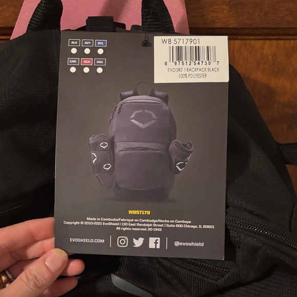 Black and Pink Women's Backpack - Picture 9 of 11